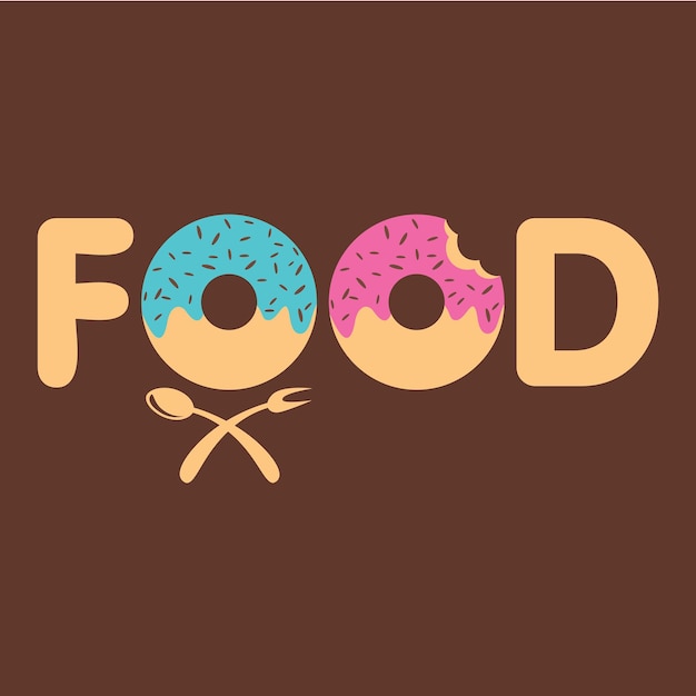 Food logo with donuts