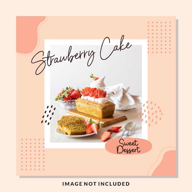 Food menu banner or social media post template