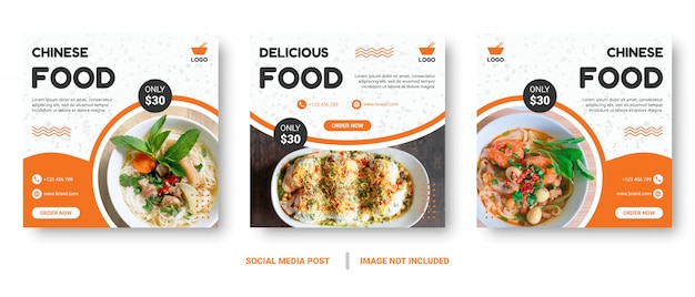 Food menu banner social media post.