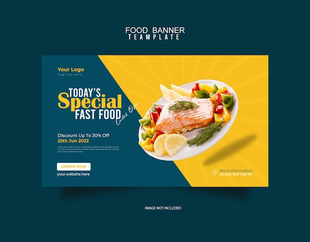 Food menu banner template