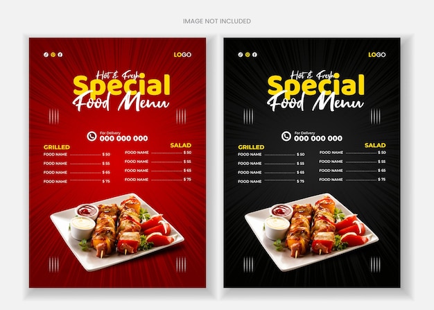 Food Menu Design And Food Flyer Design