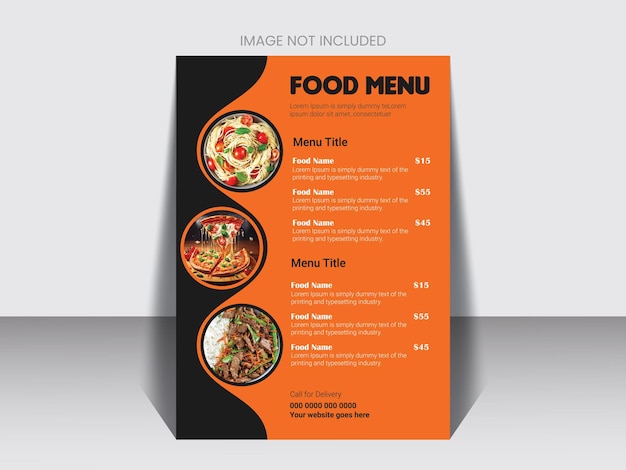 Food Menu Design Restaurant Menu Design