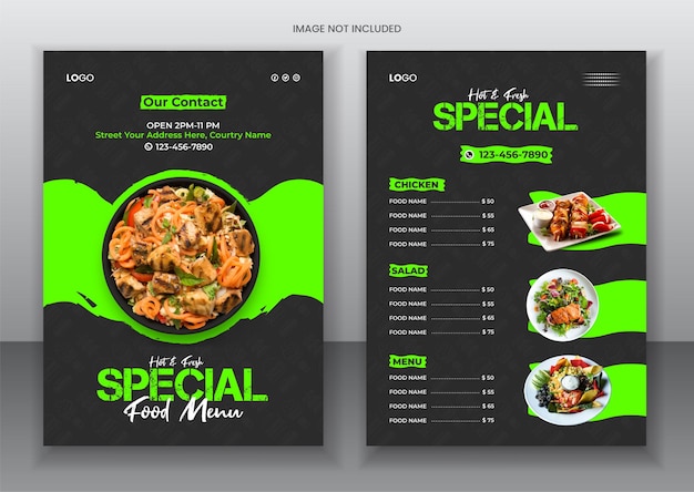 Food Menu Design Template For Your Restaurant