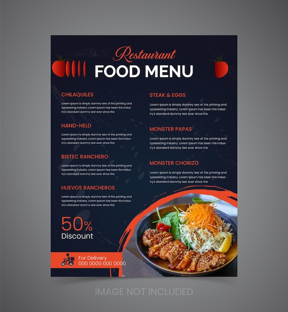 food menu design template