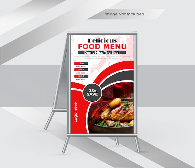 food menu a frame signs design template