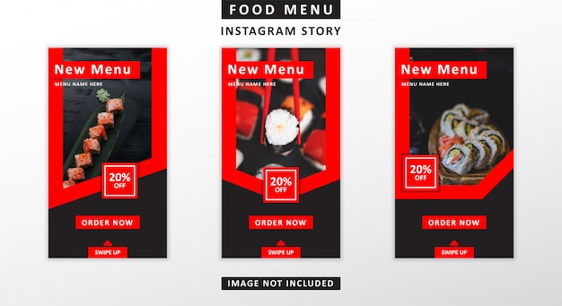 Food menu instagram stories