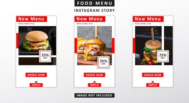 Food menu instagram stories