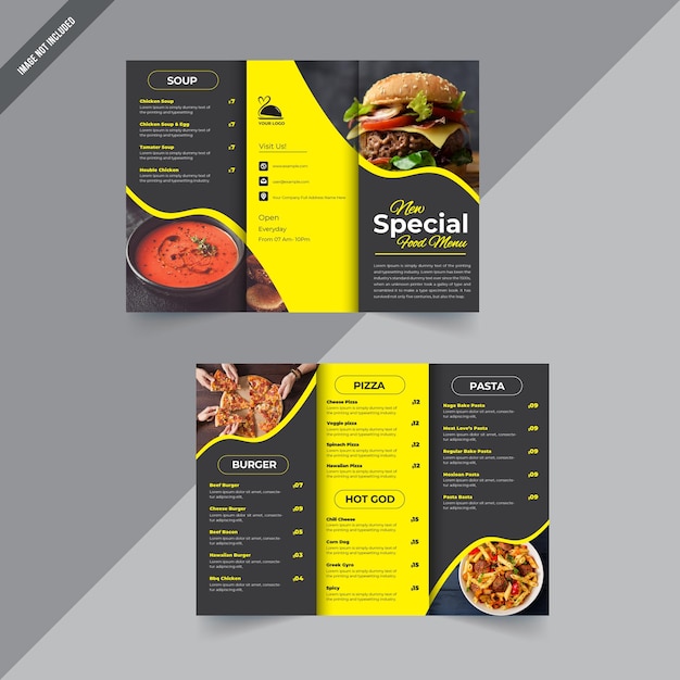 Vector food menu layout design food sale