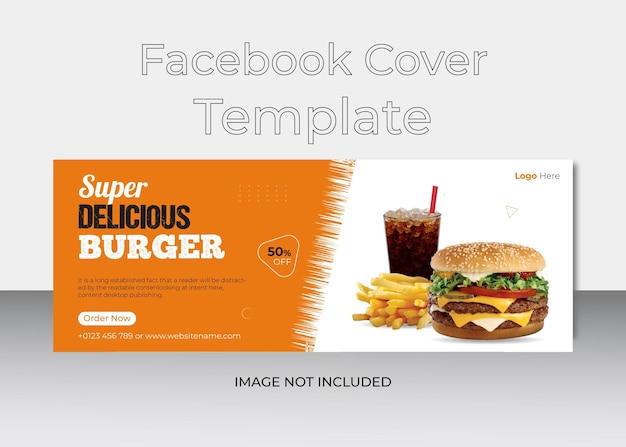 Food menu and restaurant facebook cover Design or Modern Banner Template