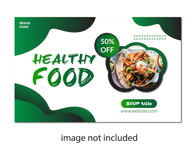 Food menu and restaurant social media banner template design