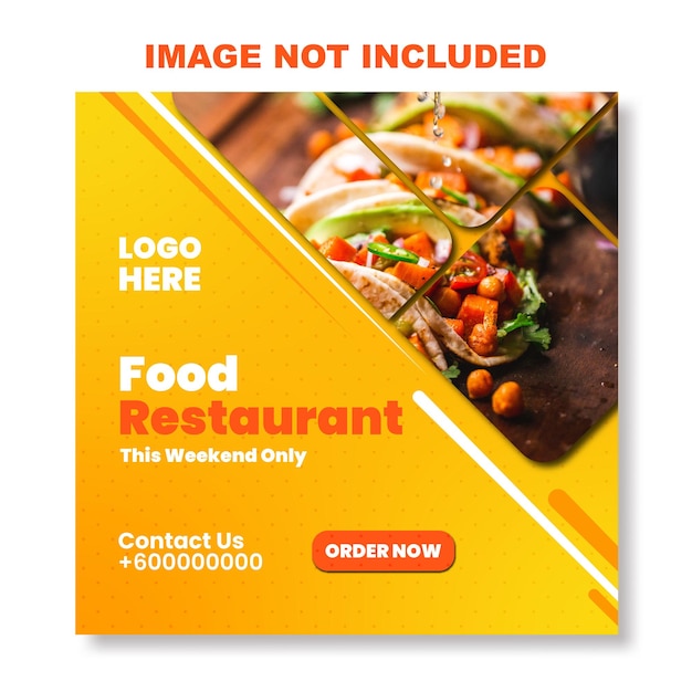 Food menu restaurant social media banner template