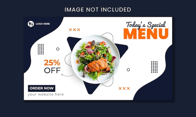 Food menu and restaurant social media post template