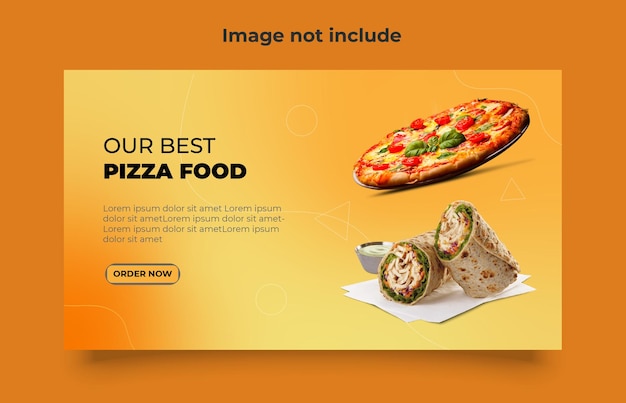 Food menu and restaurant web banner free template