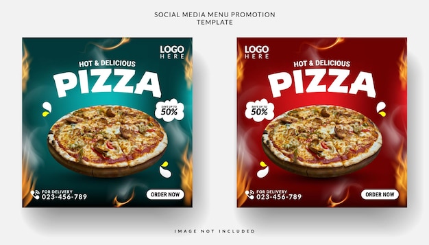 Food menu social media banner post template