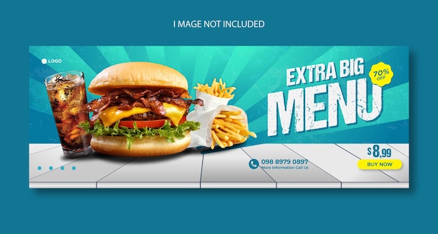 Food menu social media post banner template