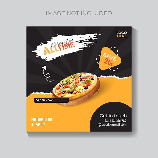 Food menu social media post design