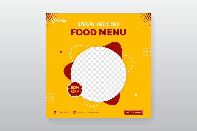 Food Menu Social Media Post Template