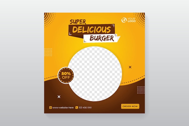 Food Menu Social Media Post Template