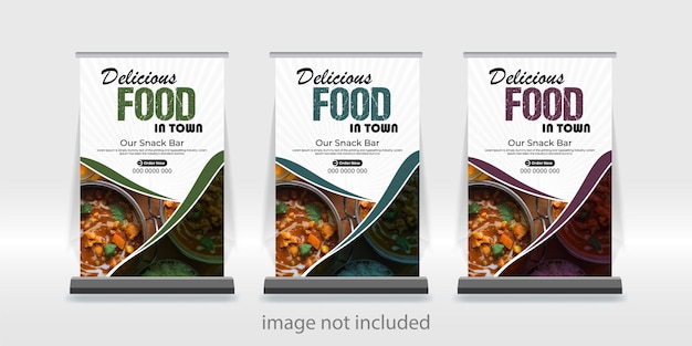 food menu table top banner design template