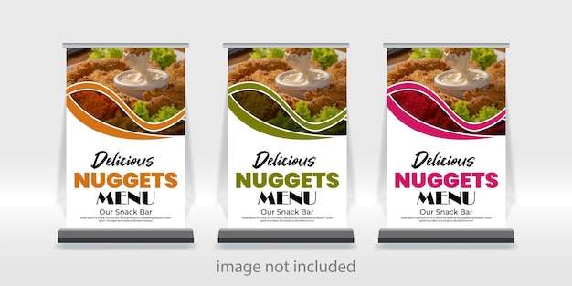 food menu table top banner design template