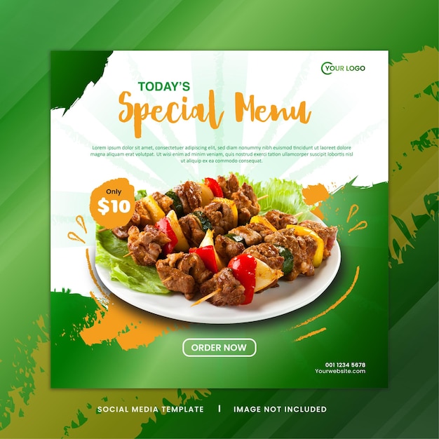 Food menu template design