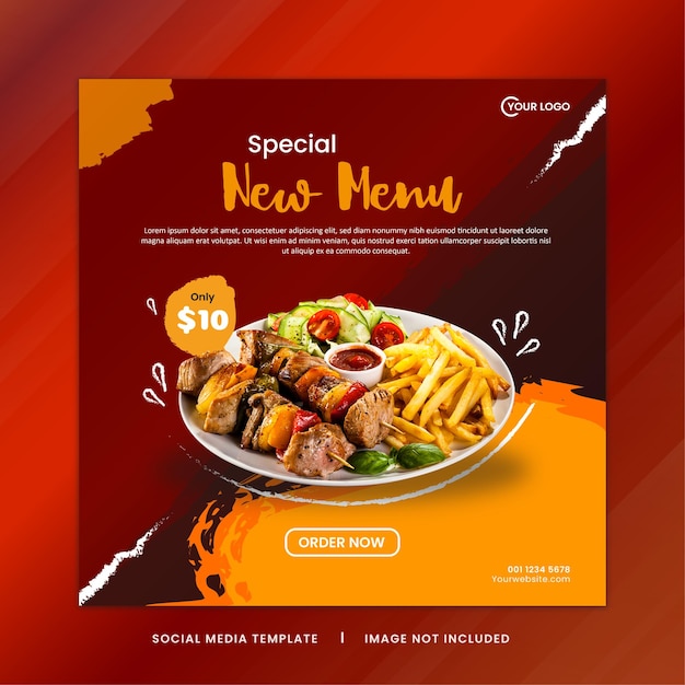 Food menu template design