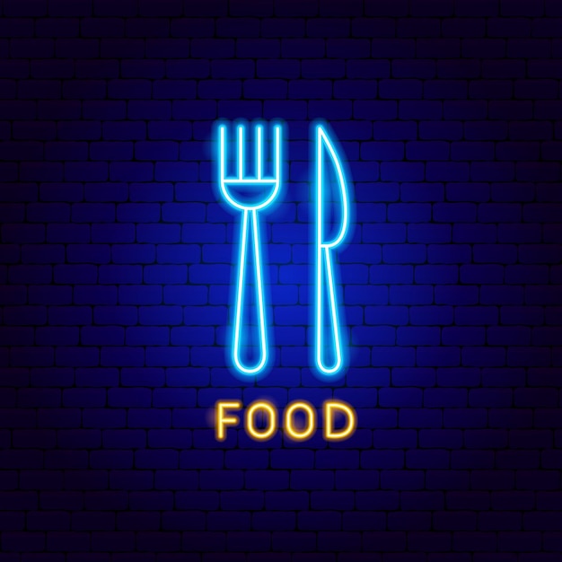 Food Neon Label