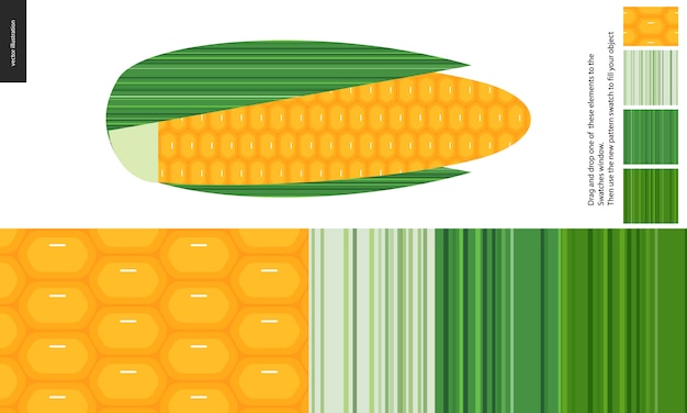 Food pattern, vegetable, corn