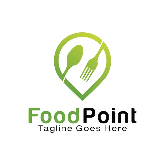 Food Point logo design template