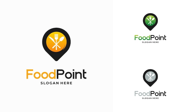 Food Point Logo designs concept vector Restaurant logo designs template illustration