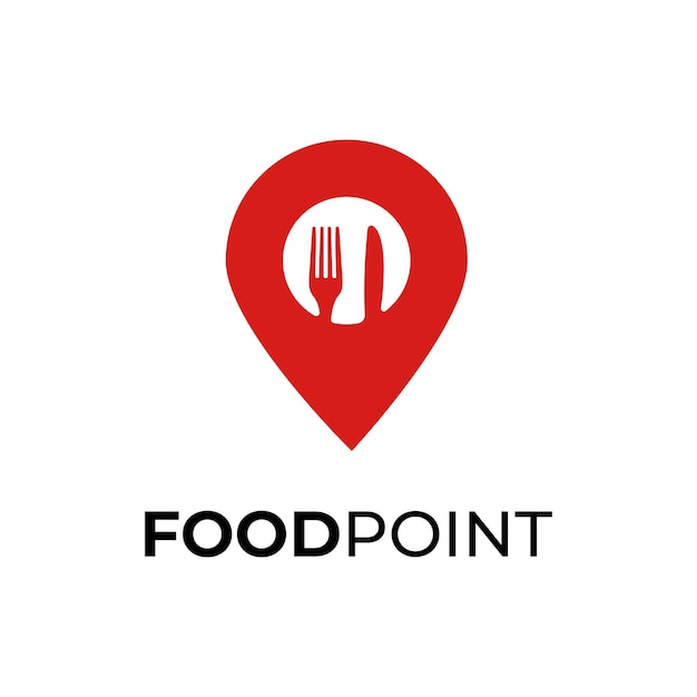 Food point logo vector icon design