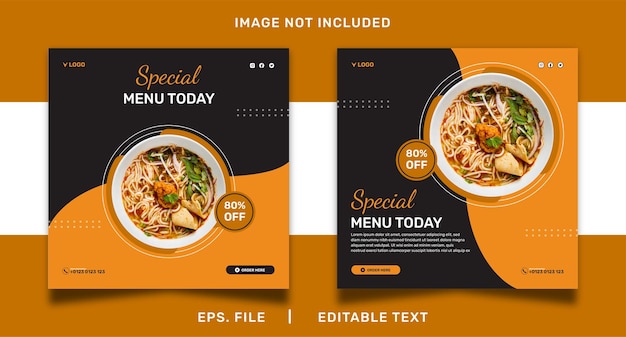 food poster sale social media promotion and instagram banner poster post template design