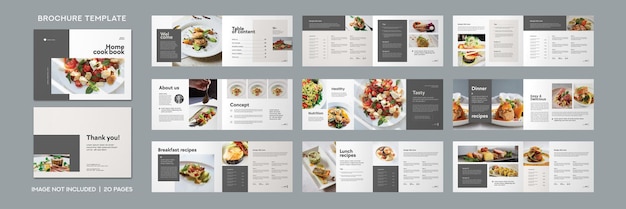 Vector food recipe brochure