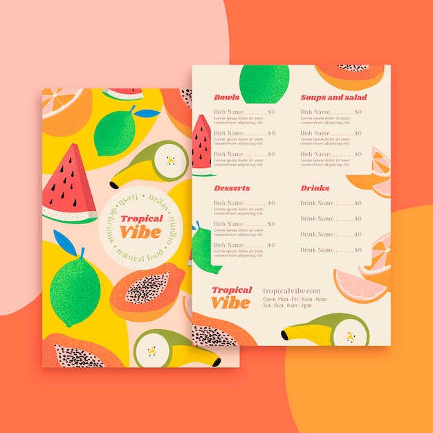 Food restaurant menu template