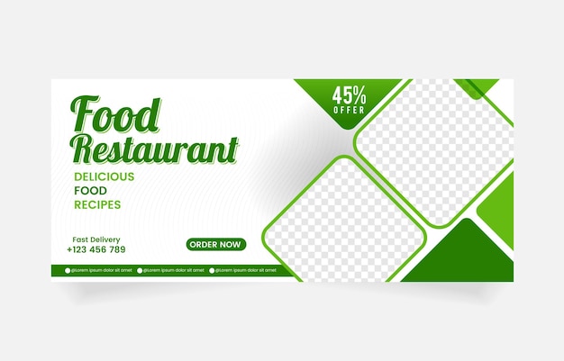 Food restaurant promo template design