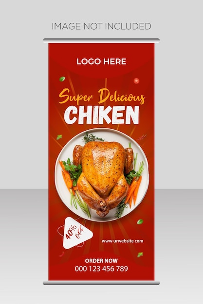 Food Roll Up Banner Design