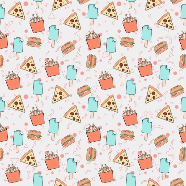 Food seamless pattern design 