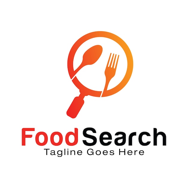 Food Search logo design template