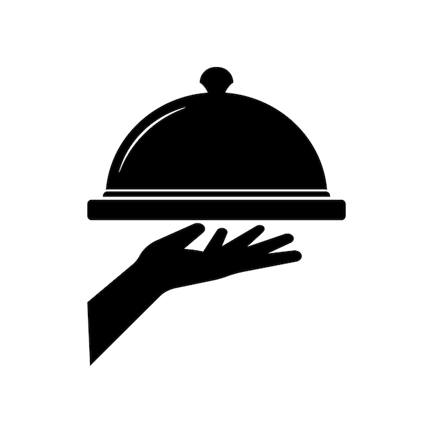 Vector food serving icon illustration design