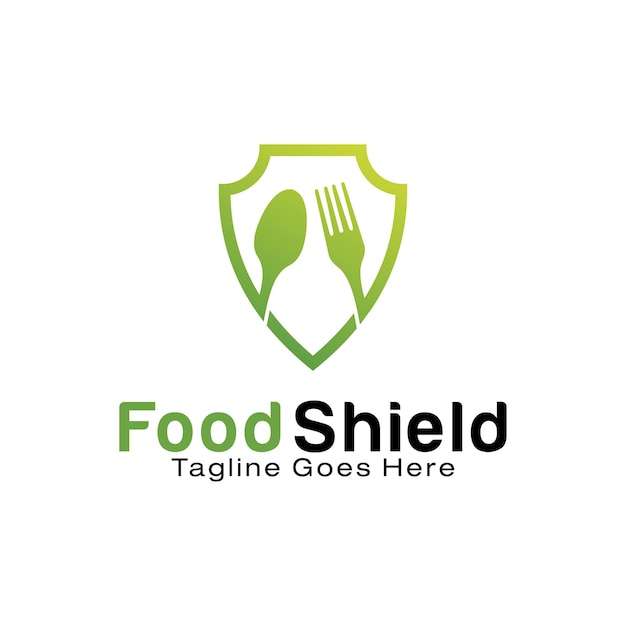 Food Shield Protection logo design template