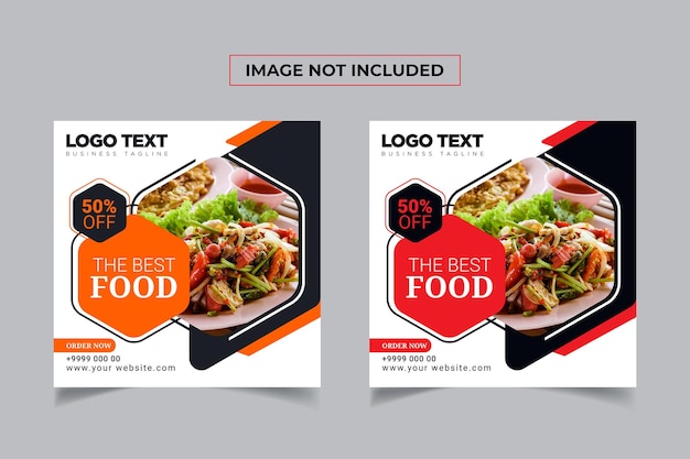 Food social media banner post design