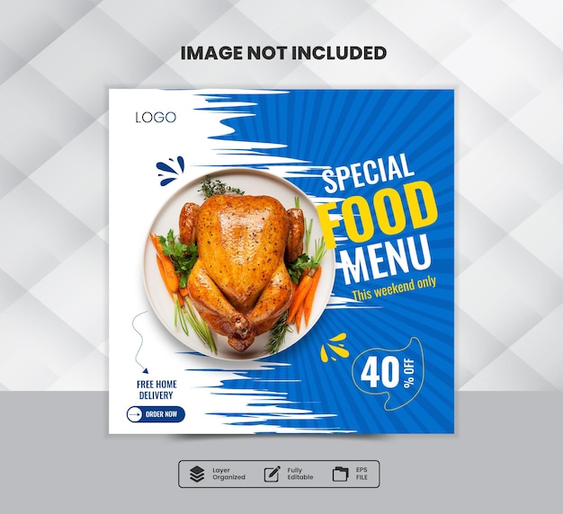 Food social media post design