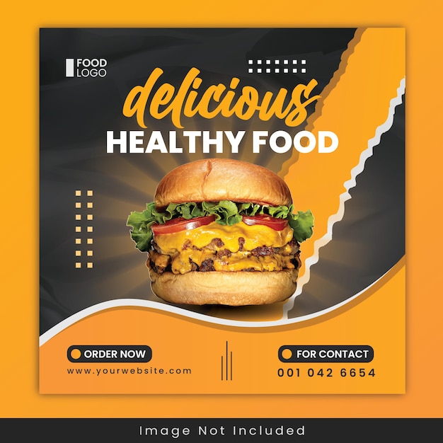 Food social media post design