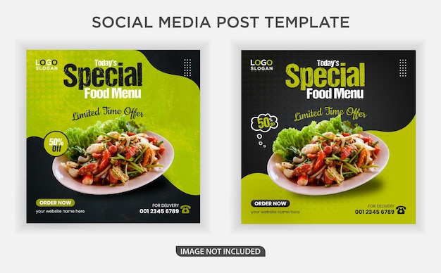 Food Social Media Post Flyer Templates