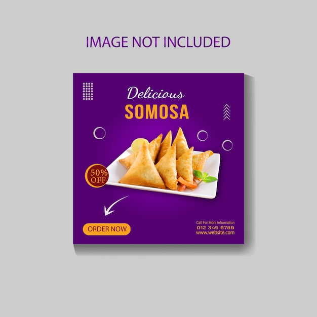 food social media post or Instagram post template