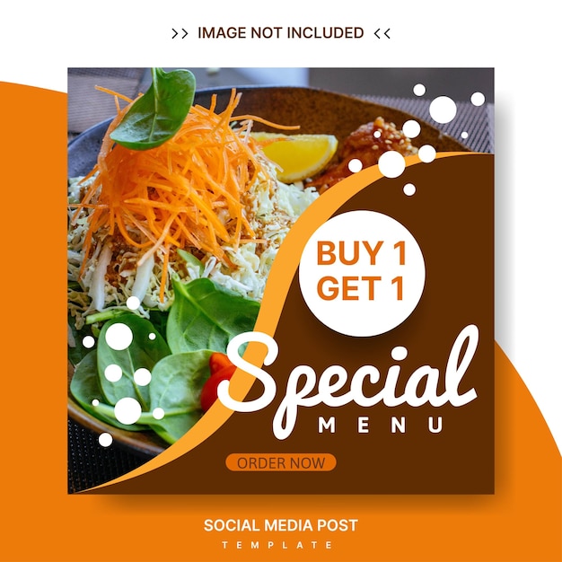 Food social media post template design culinary promotion design