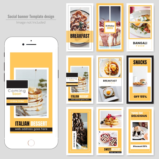 Food Social Media Post Template for Restaurant