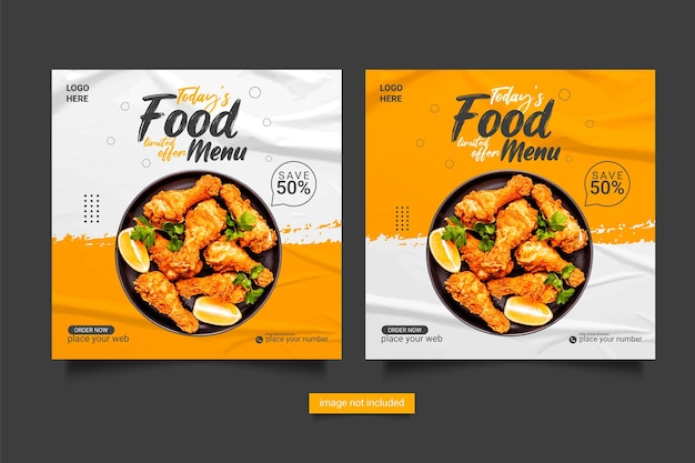 food social media post template