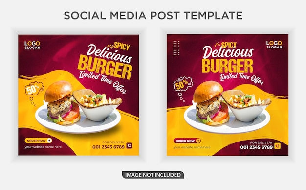 Food Social Media Posts banner