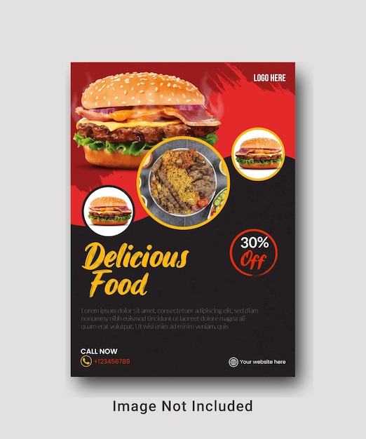 Food social media promotion flyer design